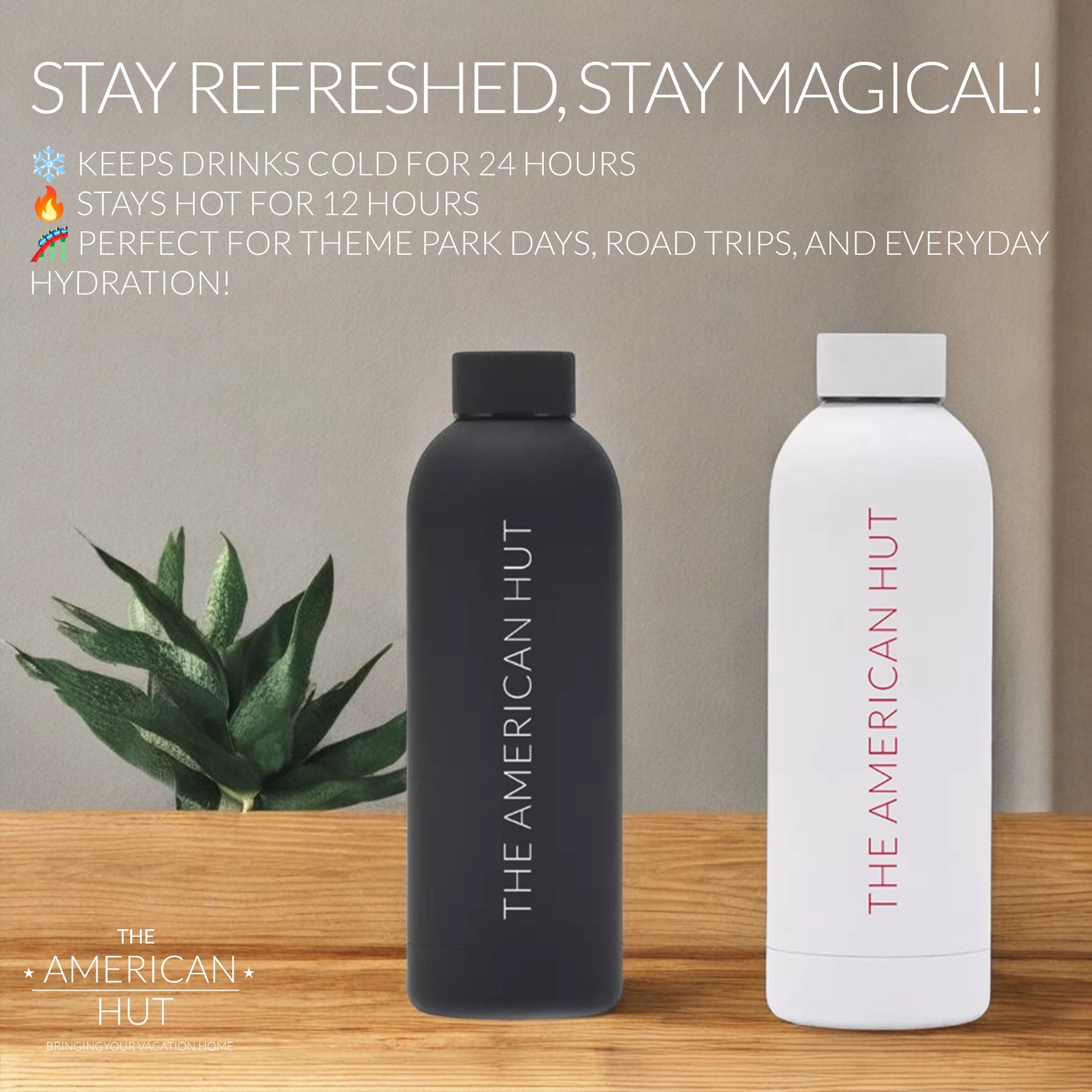 Water Bottles - Keeps Drinks Ice-cold for 24 hours Perfect for Orlando Florida