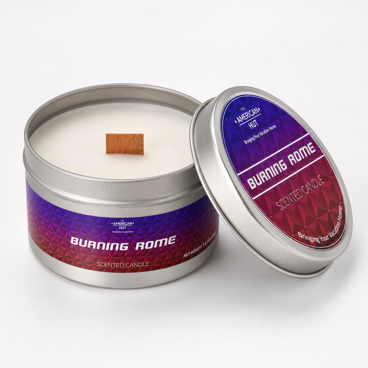 Burning Rome - Tin Candle with crackling wooden wick