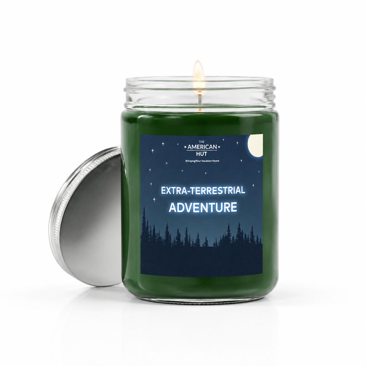 Extra-Terrestrial Adventure 180g pine jam jar candle by The American Hut