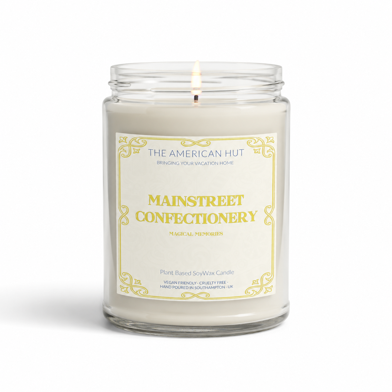 Mainstreet Confectionary 240g jam jar candle by The American Hut