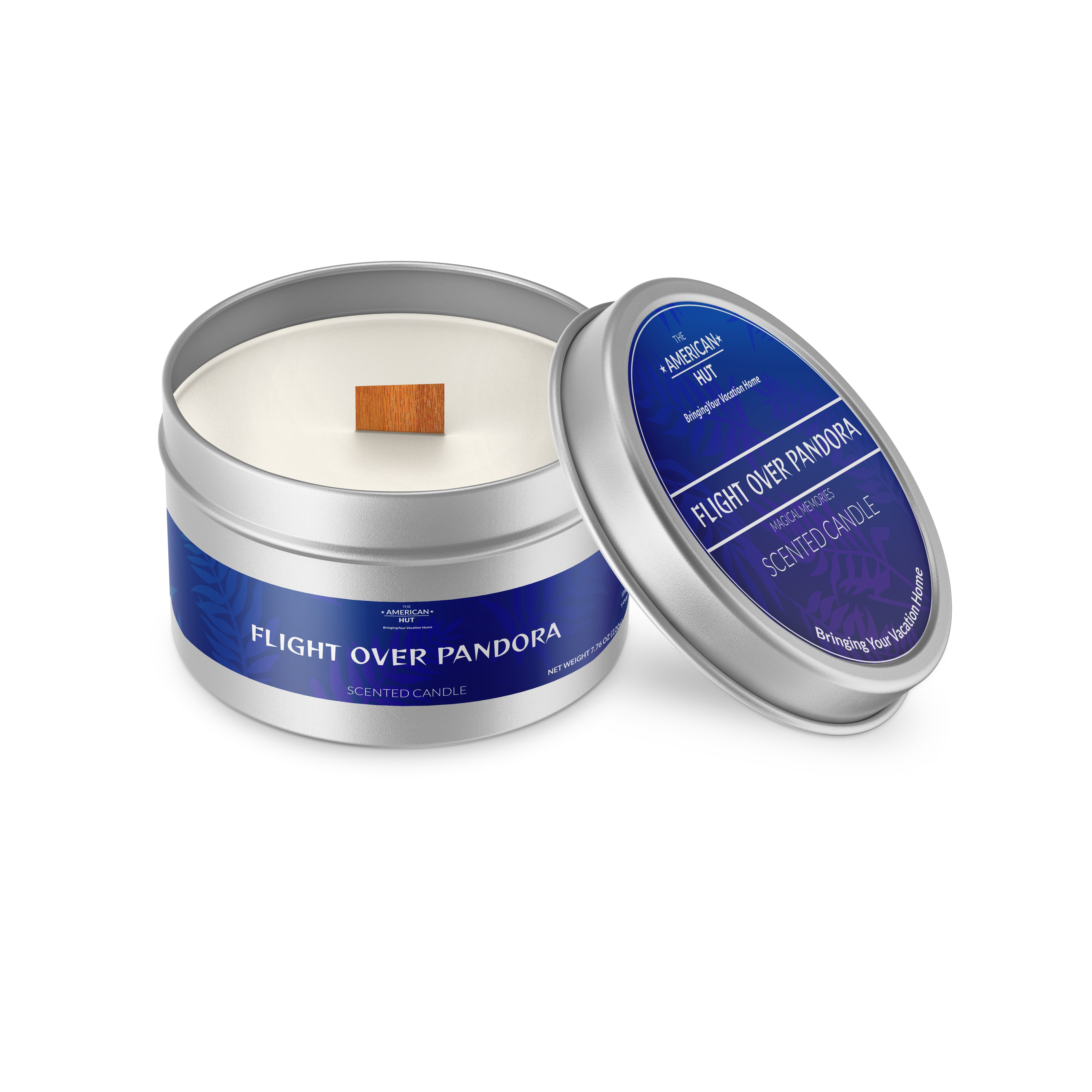 Flight Over Pandora - Tin Candle with crackling wooden wick