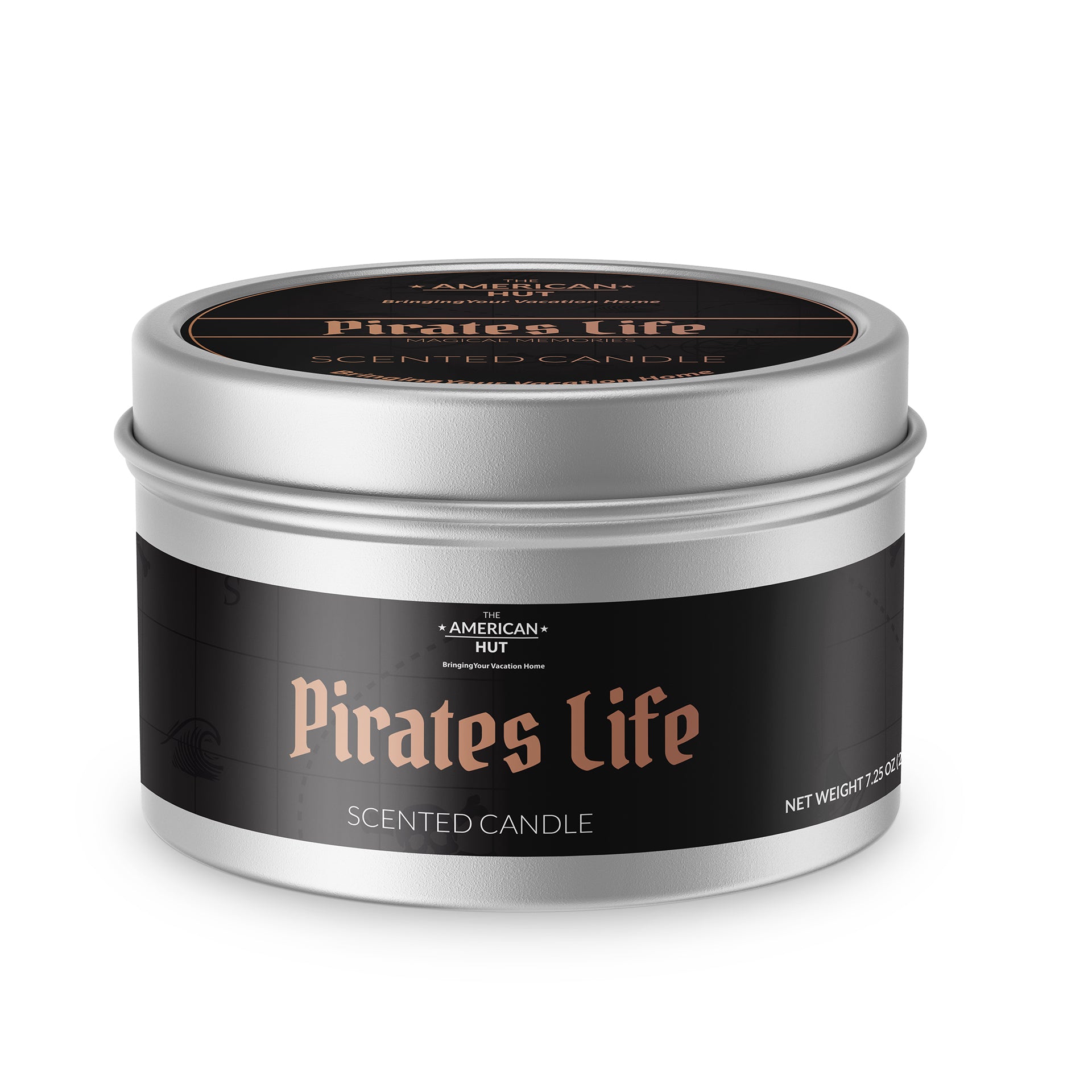 Pirates Life - New Improved Fragrance- Tin Candle with crackling wooden wick