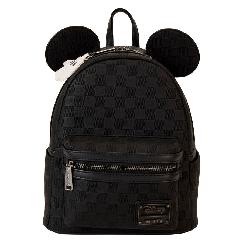 Loungefly Disney Mickey Ear Black Checked backpack 26cm - LIMTIED STOCK