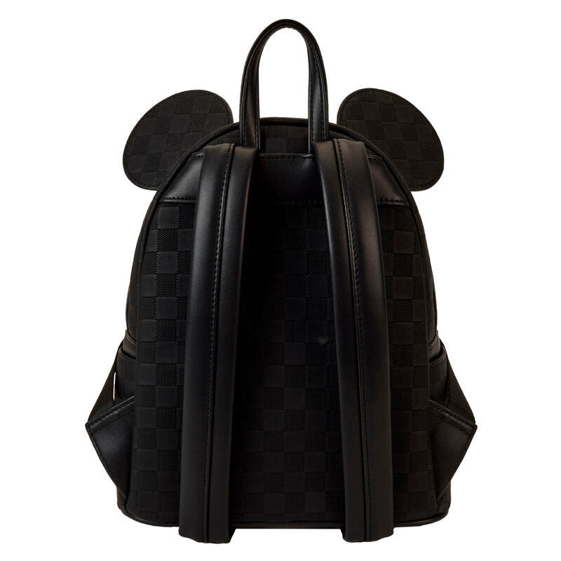 DISNEY LOUNGEFLY - MICKEY MOUSE BLACK CHECKED MINI BACKPACK